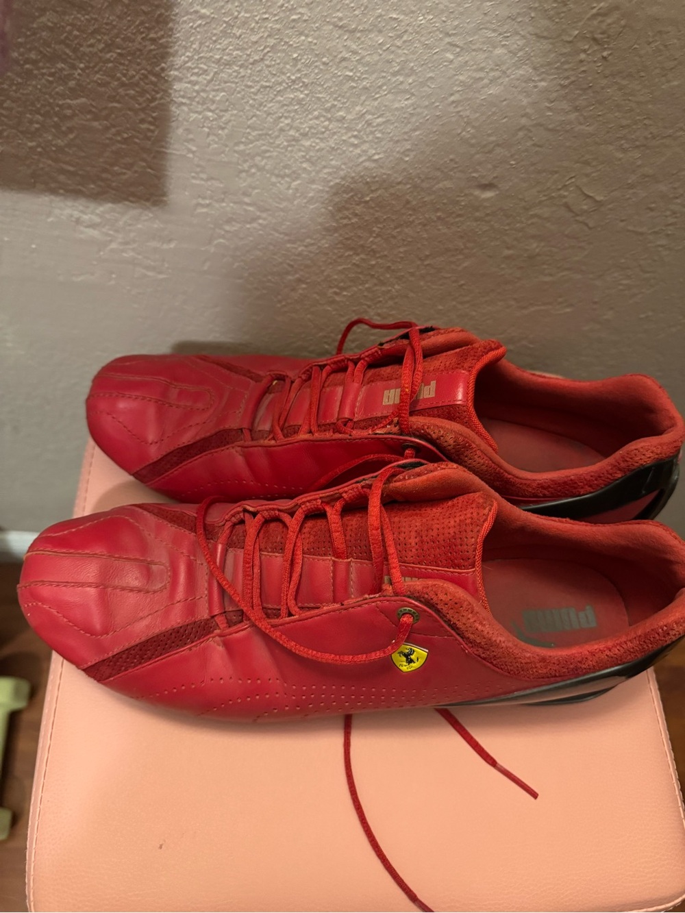 Puma Red Ferrari Crest Driving Sneakers